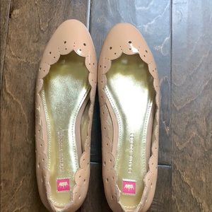 Elaine Turner nude patent ballet flats